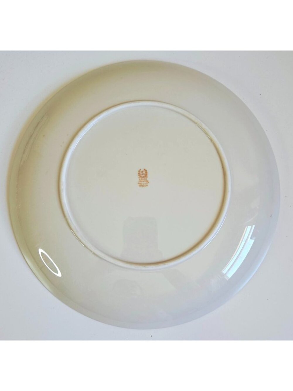 Lenox Trenton Gray & Gold Rim Chop Plate Platter Round 12.75" Made In USA - Picture 7 of 11
